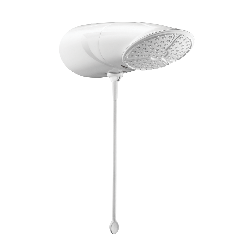 Imagem de ducha elétrica Top Jet Multitemperaturas 6400W da Lorenzetti, com jatos amplos e design compacto, ideal para eficiência e conforto.