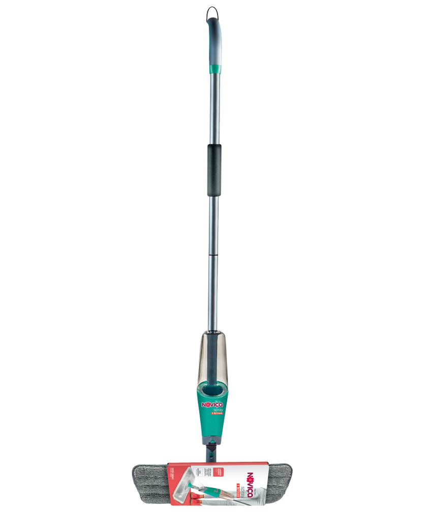 Mop Spray com um reservatório para água ou produto de limpeza.