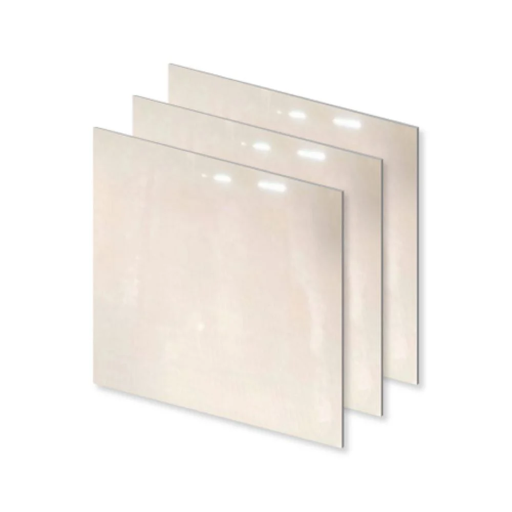 Porcelanato quadrado de 60x60cm com superfície polida brilhante em tom marfim claro, apresentando bordas retificadas para alinhamento preciso. Porcelanato quadrado de 60x60cm com superfície polida brilhante em tom marfim claro, apresentando bordas retificadas para alinhamento preciso.